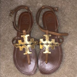 Tory Burch gold sandals
